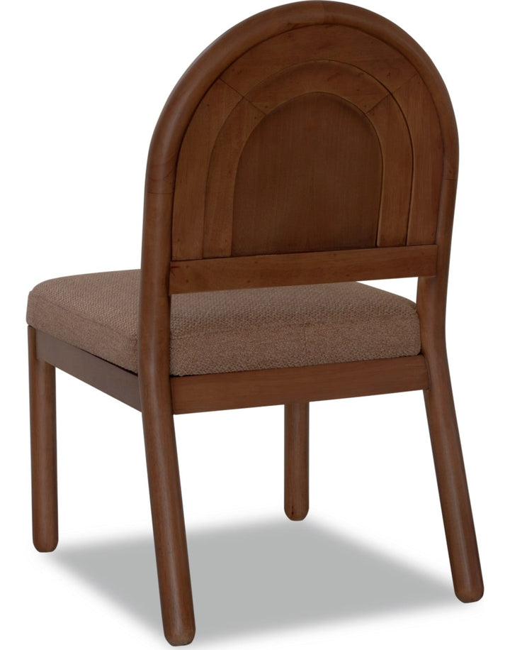 Astor Arc Back Dining Chair in Wheat Bread and Claystone — product view on a white background
