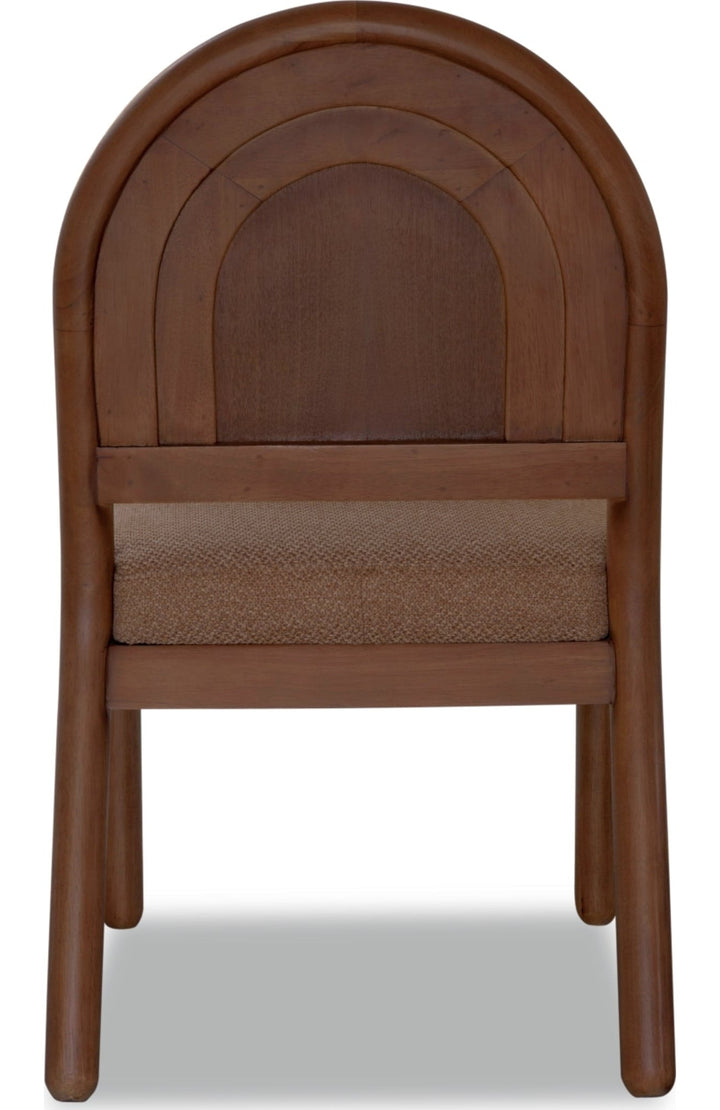 Astor Arc Back Dining Chair in Wheat Bread and Claystone — product view on a white background