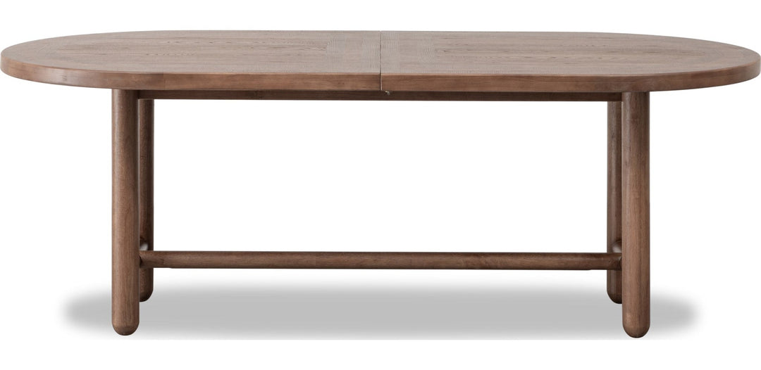 Astor Oval Extendable Dining Table in Claystone — product view on a white background