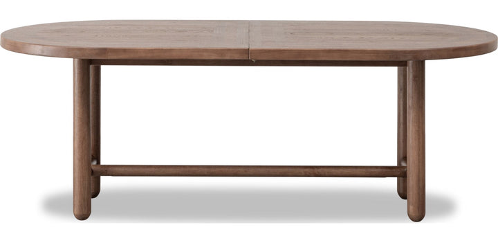 Astor Oval Extendable Dining Table in Claystone — product view on a white background