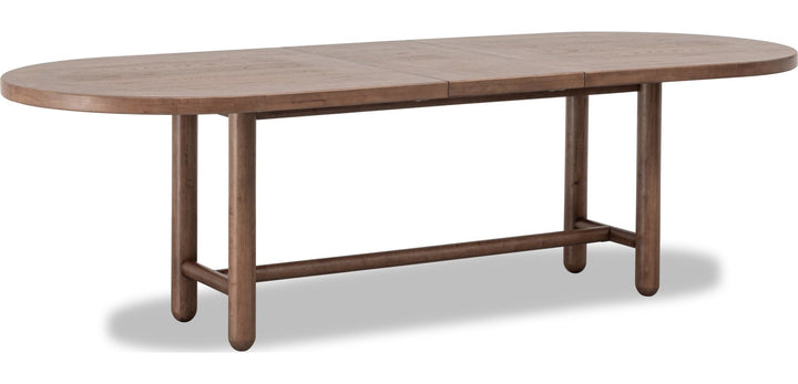 Astor Oval Extendable Dining Table in Claystone — product view on a white background