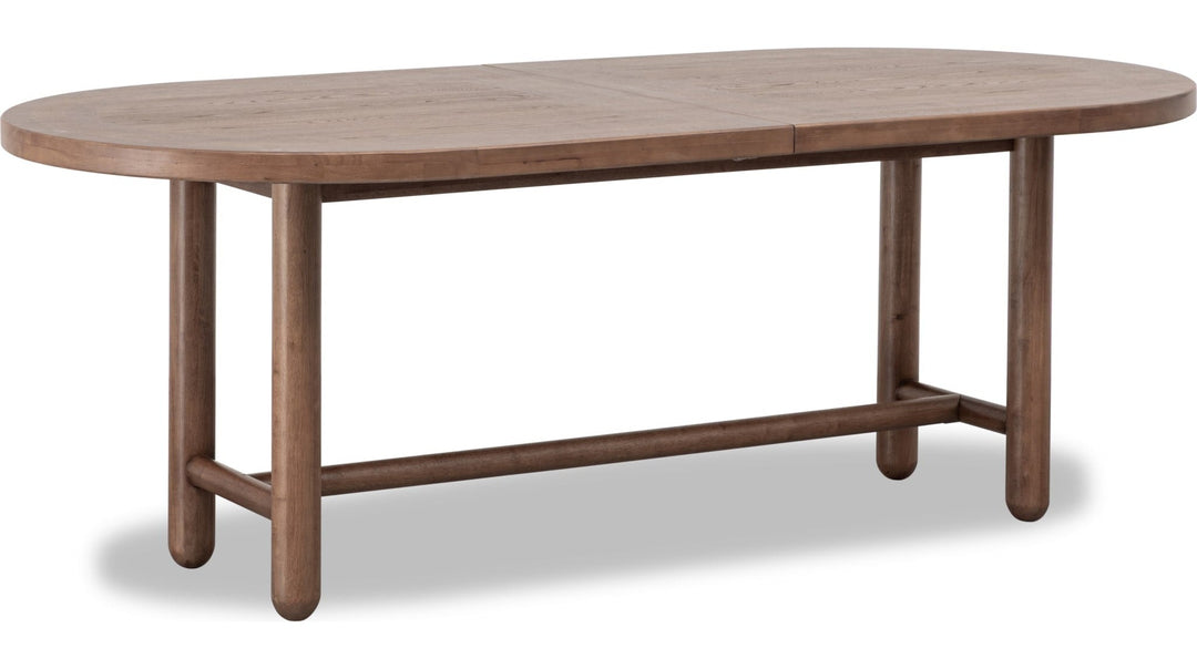 Astor Oval Extendable Dining Table in Claystone — product view on a white background