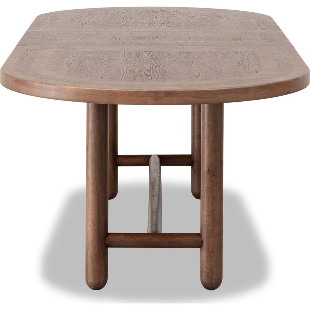 Astor Oval Extendable Dining Table in Claystone — product view on a white background