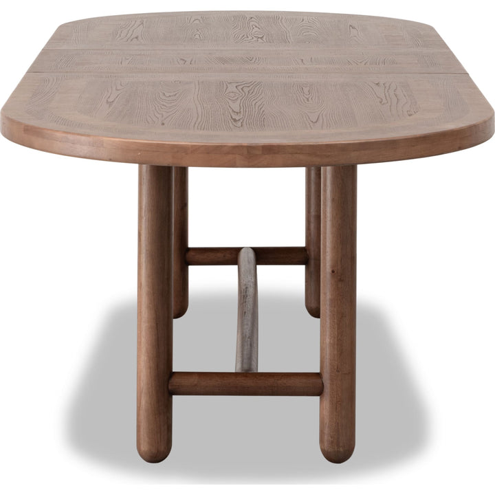 Astor Oval Extendable Dining Table in Claystone — product view on a white background