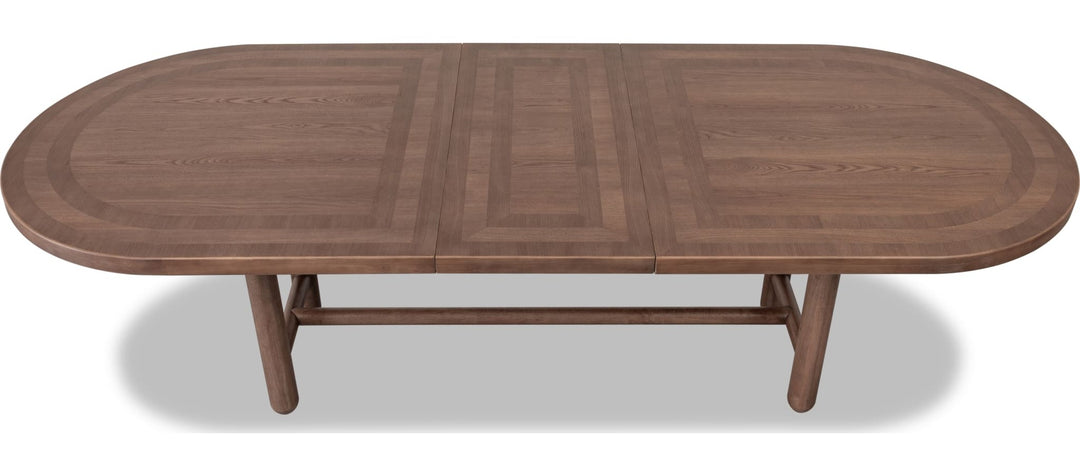 Astor Oval Extendable Dining Table in Claystone — product view on a white background