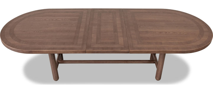 Astor Oval Extendable Dining Table in Claystone — product view on a white background