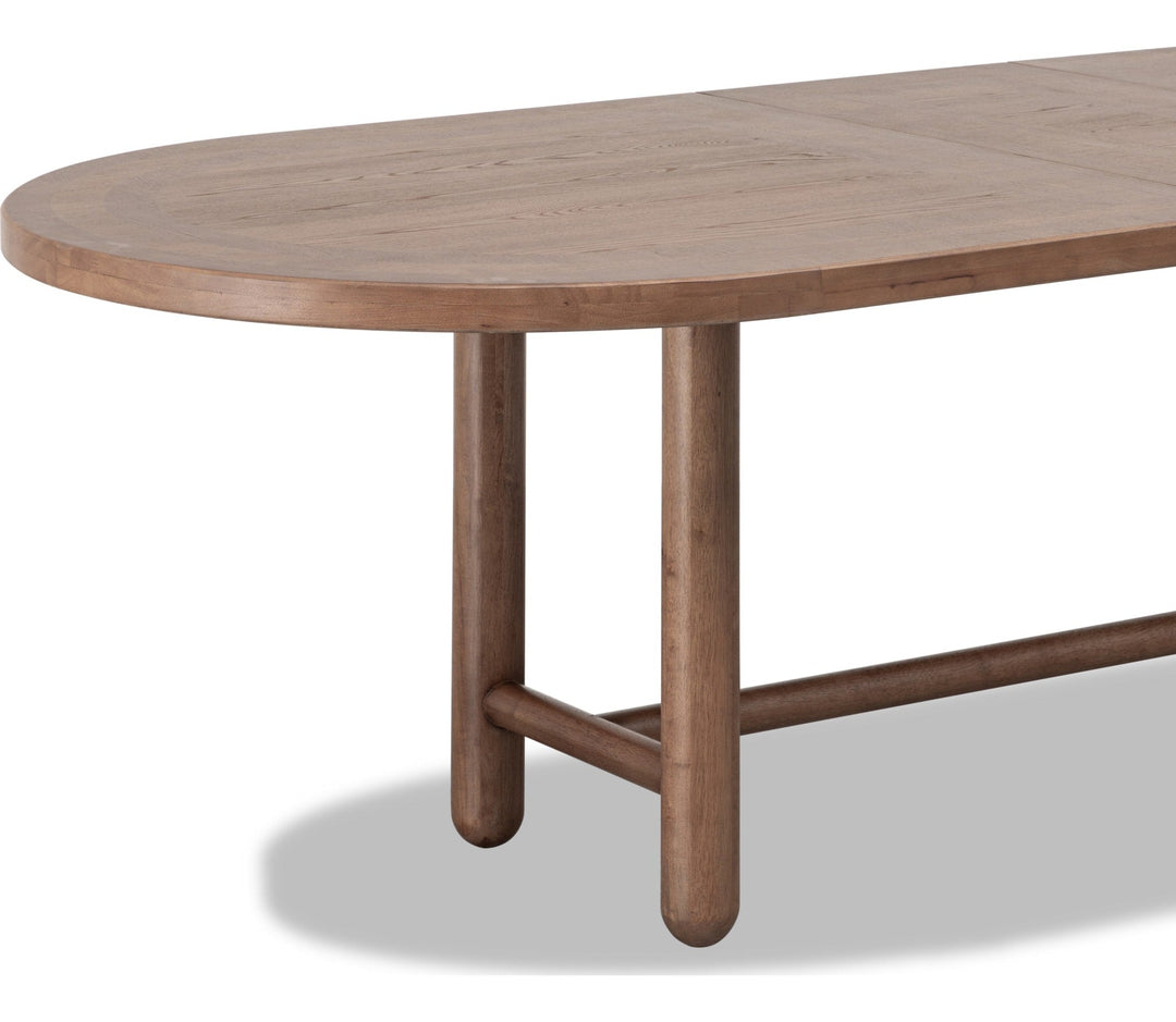Astor Oval Extendable Dining Table in Claystone — product view on a white background