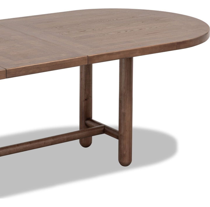 Astor Oval Extendable Dining Table in Claystone — product view on a white background