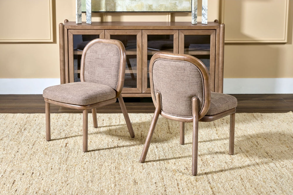 Astor Round Back Dining Chair in Claystone — lifestyle photo