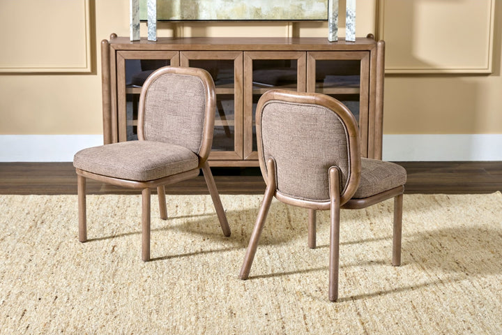 Astor Round Back Dining Chair in Claystone — lifestyle photo