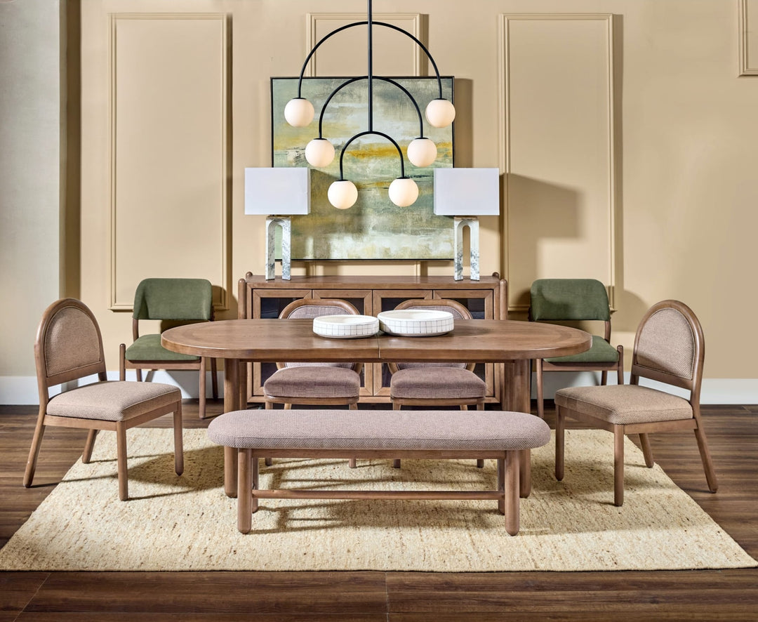 Astor Round Back Dining Chair in Claystone — lifestyle photo