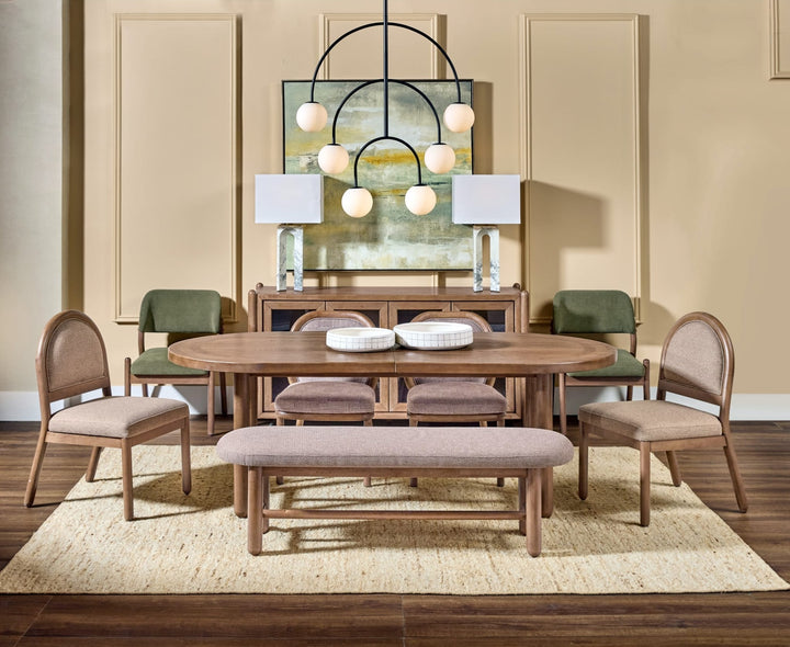 Astor Round Back Dining Chair in Claystone — lifestyle photo