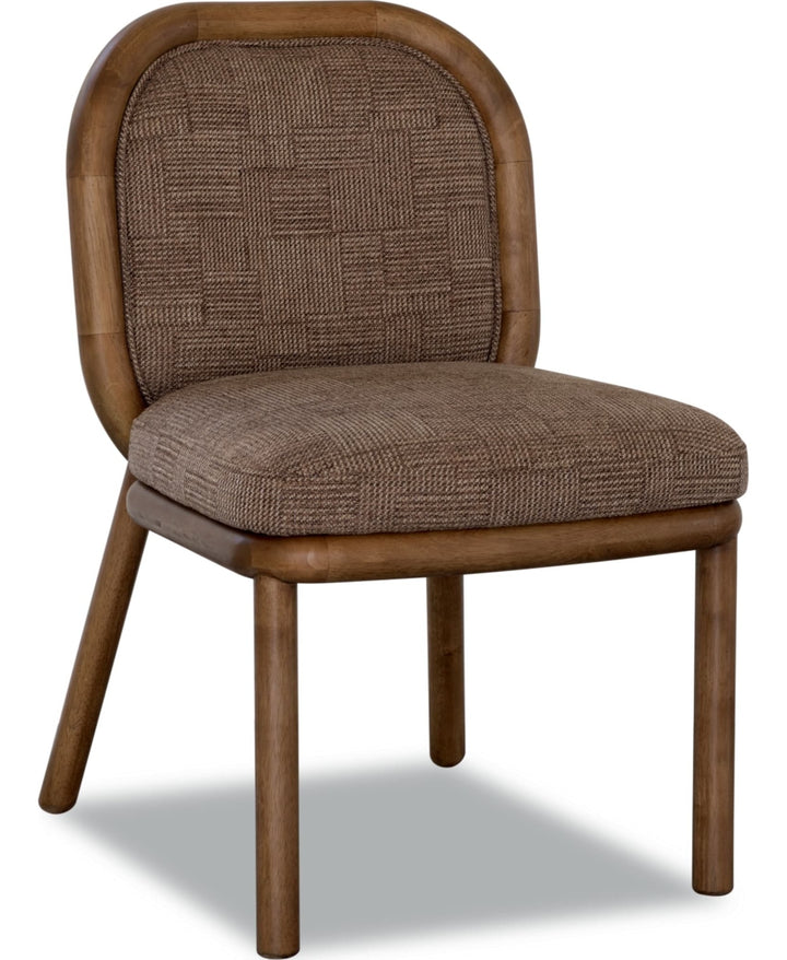 Astor Round Back Dining Chair in Claystone — product view on a white background