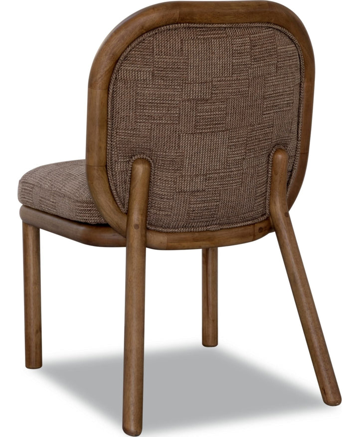 Astor Round Back Dining Chair in Claystone — product view on a white background