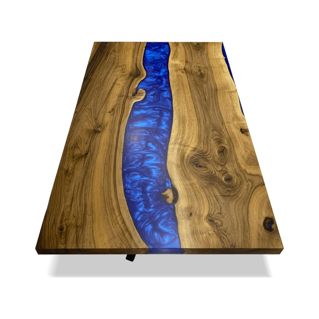 Astrea Walnut Wood River Dining Table Arditi Collection