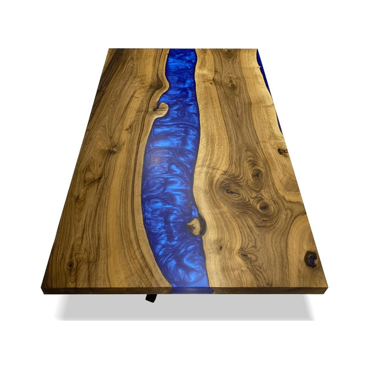 Astrea Walnut Wood River Dining Table Arditi Collection