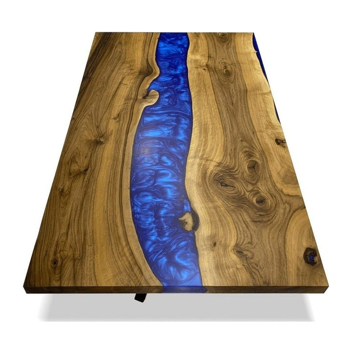 Astrea Walnut Wood River Dining Table Arditi Collection