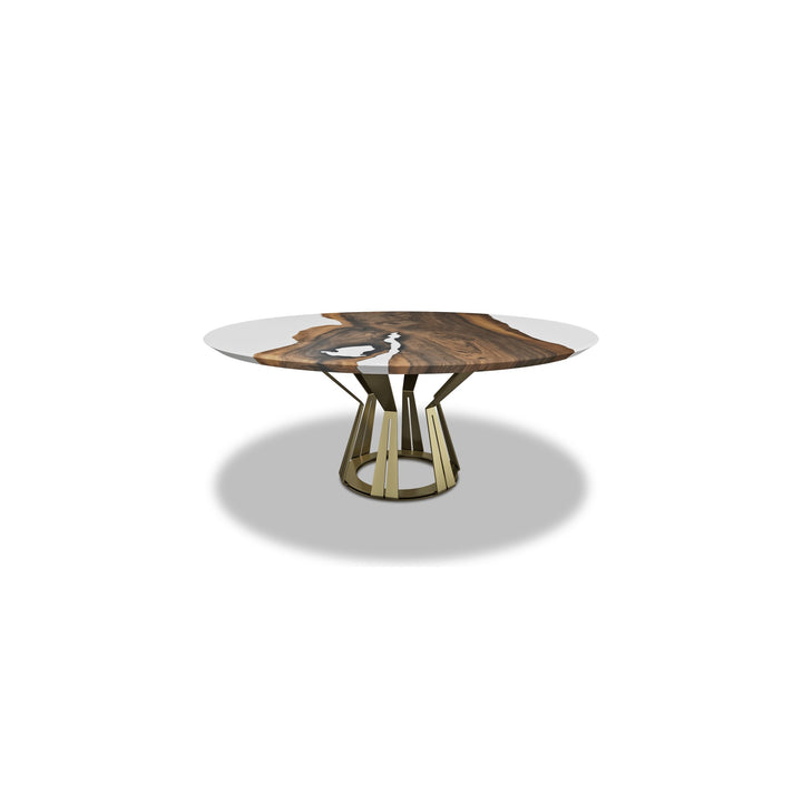 Atalante Walnut Round Table - Dining Table - www.arditicollection.com - Walnut Wood Dining Table, dining tables, dining chairs, buffets sideboards, kitchen islands counter tops, coffee tables, end side tables, center tables, consoles, accent chairs, sofas, tv stands, cabinets, bookcases, poufs benches, chandeliers, hanging lights, floor lamps, table desk lamps, wall lamps, decorative objects, wall decors, mirrors, walnut wood, olive wood, ash wood, silverberry wood, hackberry wood, chestnut wood, oak wood