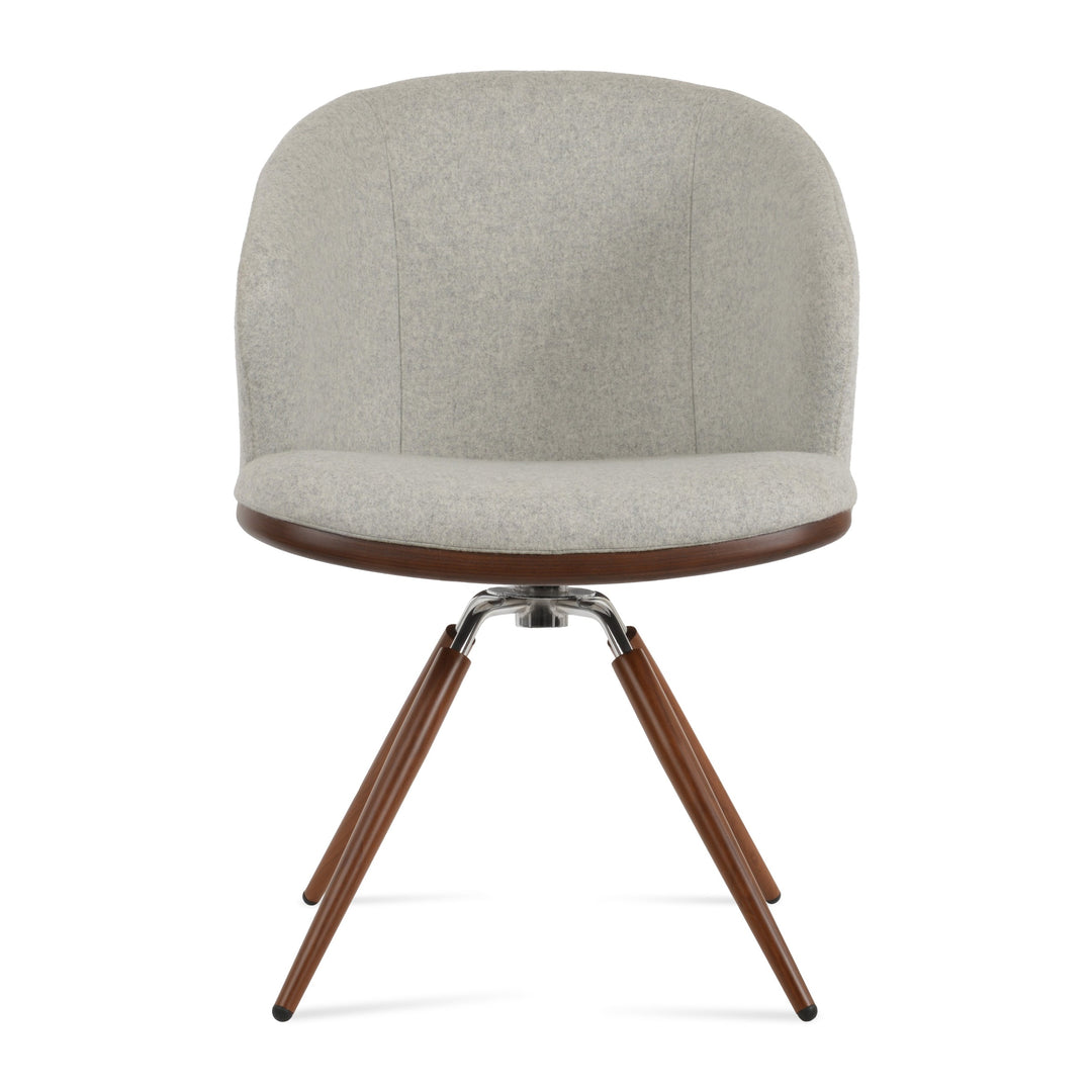 Athena Carrot Swivel Dining Armchair
