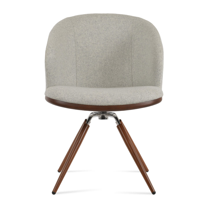 Athena Carrot Swivel Dining Armchair