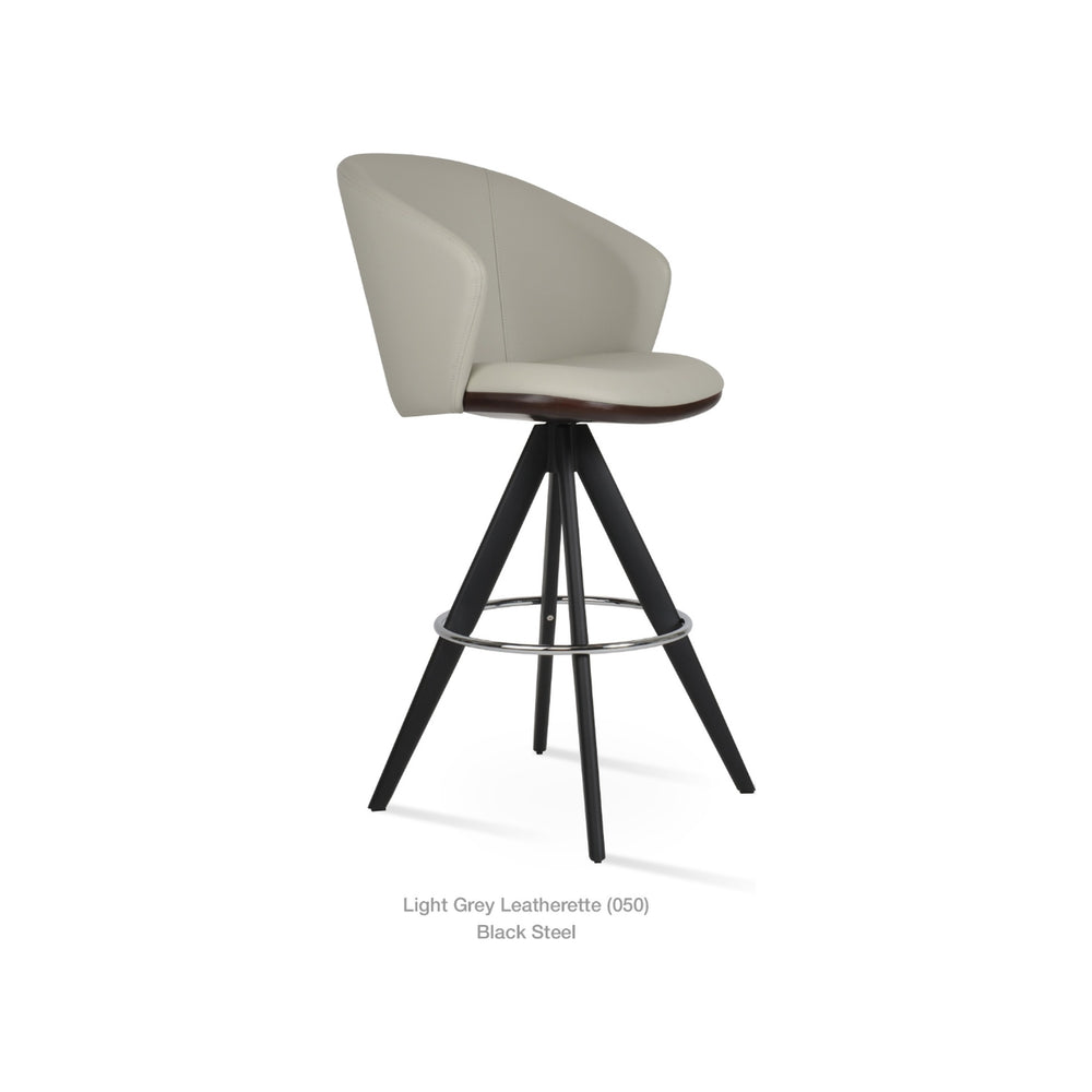 Athena Pyramid MW Swivel Stool by Soho Concept — white cutout