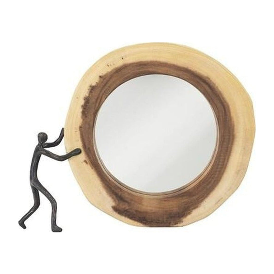 Atlas Cross Cut Mirror, Small, Left Side Full Body Phillips Collection