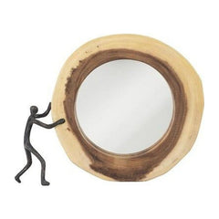 Atlas Cross Cut Mirror, Small, Left Side Full Body Phillips Collection