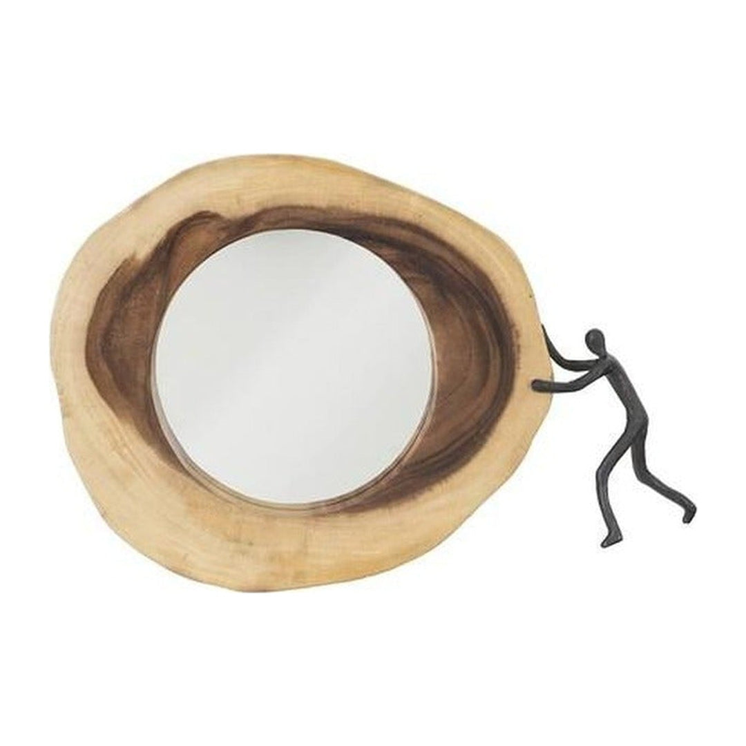 Atlas Cross Cut Mirror, Small, Right Side Full Body Phillips Collection
