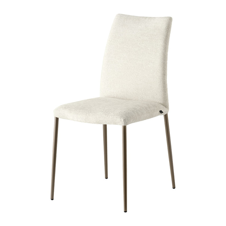 Atlas Metal Removable-Cover Dining Chair by Connubia, white background