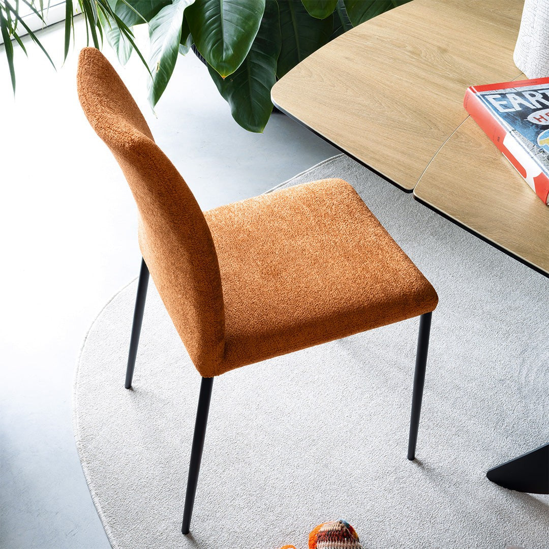 Atlas Metal Removable-Cover Dining Chair by Connubia detail view