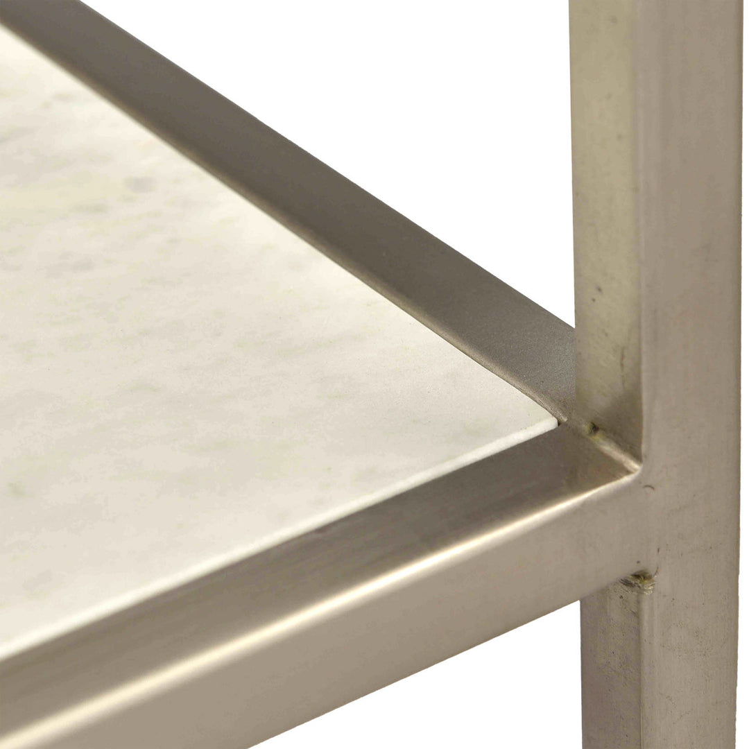 Morgan Marble and Metal Bookcase, detail 1 view