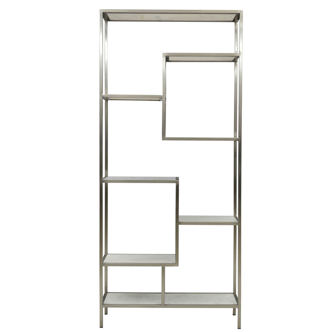 Morgan Marble and Metal Bookcase, front view