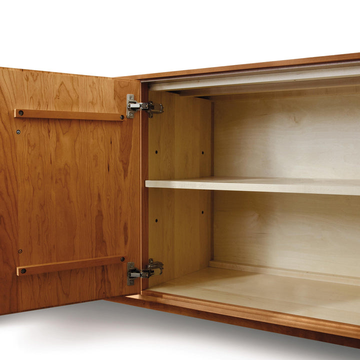 Audrey 4-door buffet open storage view