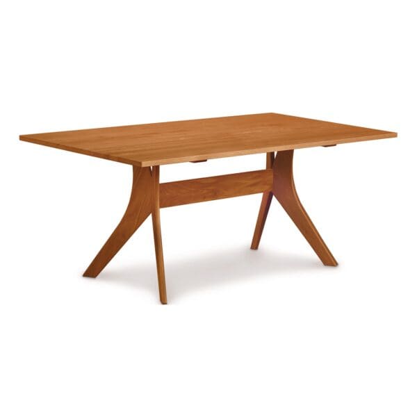 Audrey solid top dining table in natural cherry