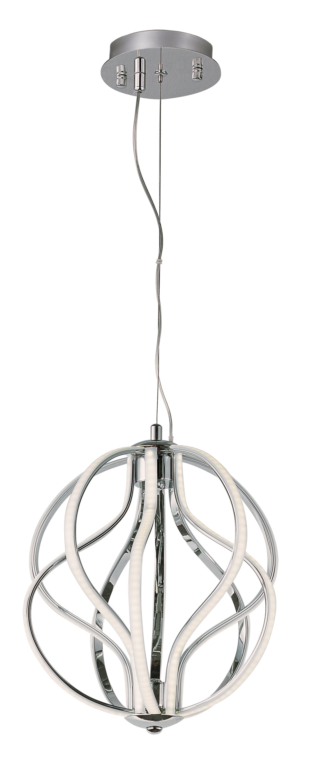 Aura 12" LED Pendant by ET2 Lighting in Polished Chrome finish