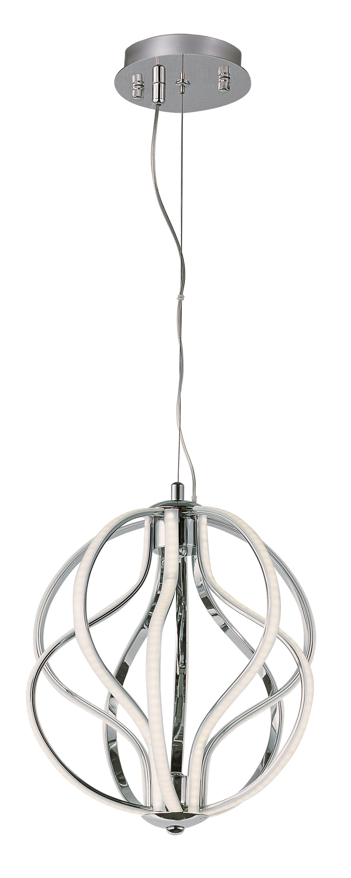 Aura 12" LED Pendant by ET2 Lighting in Polished Chrome finish