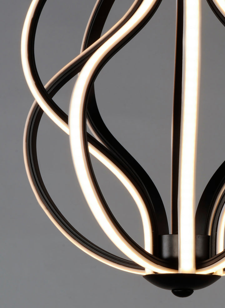 Aura 12" LED Pendant by ET2 Lighting, styled view 2