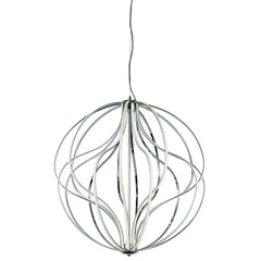 Aura 31" LED Pendant by ET2 Lighting in Polished Chrome, front view