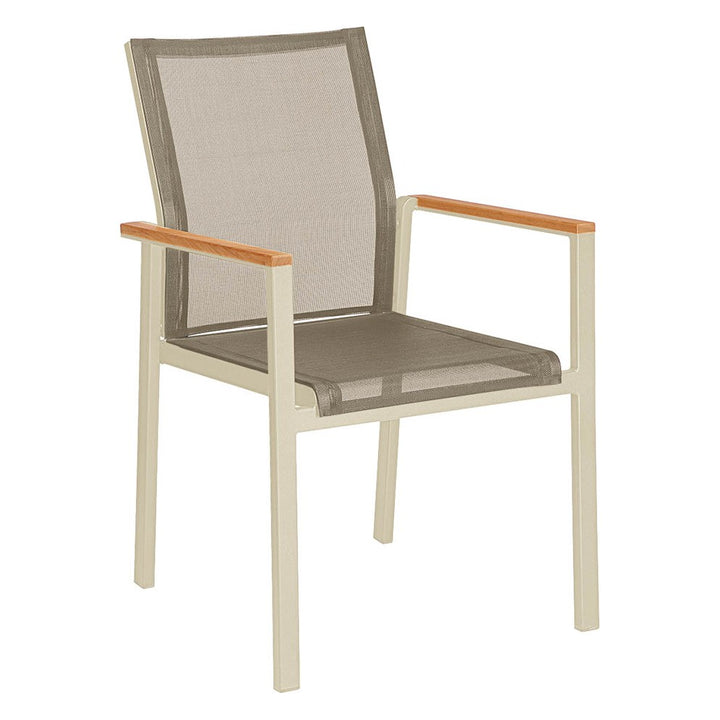 Aura Armchair by Barlow Tyrie – Champagne / Titanium