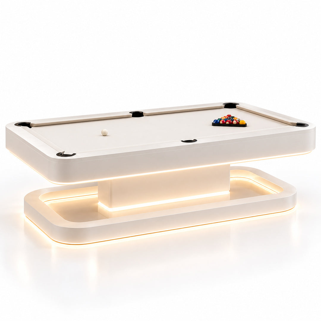 Aura pool table - Porcelain White / White 