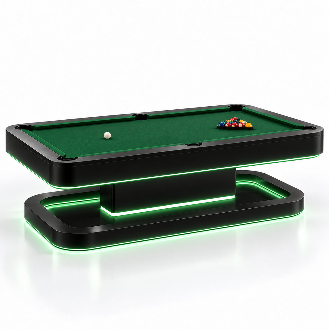 Aura pool table - Black Onyx / Forest Green 