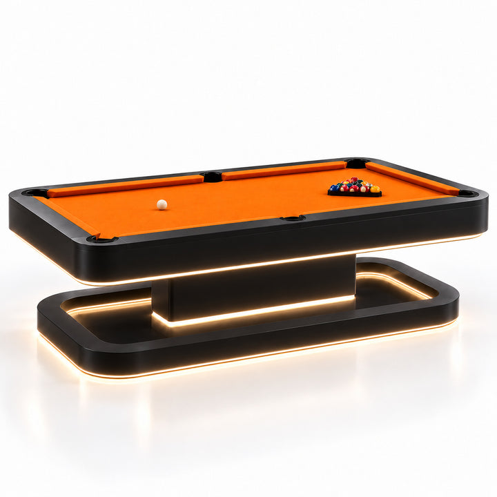 Aura pool table - Black Onyx / Tangerine 
