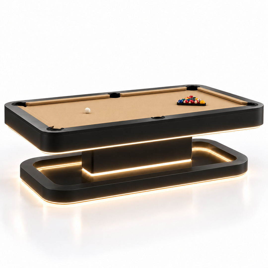 Aura pool table - Black Onyx / Camel 
