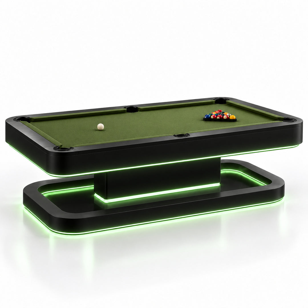 Aura pool table - Black Onyx / Olive 