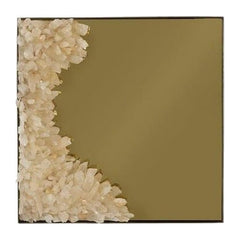 Aura Crystal Mirror, Brass Frame, Square, Concave Left Phillips Collection