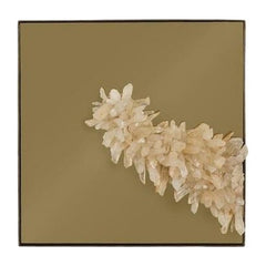 Aura Crystal Mirror, Brass Frame, Square, Peninsula Phillips Collection