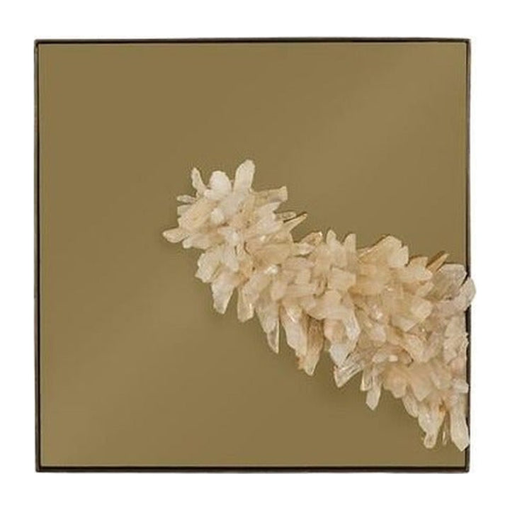 Aura Crystal Mirror, Brass Frame, Square, Peninsula Phillips Collection