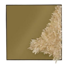 Aura Crystal Mirror, Brass Frame, Square, Right Phillips Collection