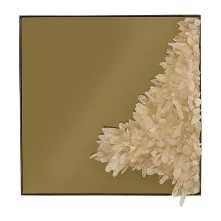 Aura Crystal Mirror, Brass Frame, Square, Right Phillips Collection
