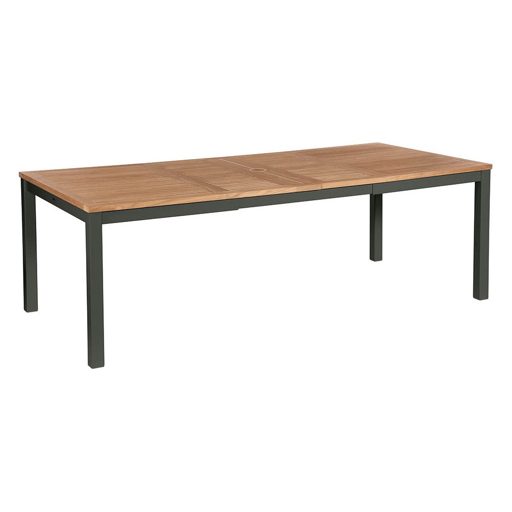 Aura Extending Table 230 by Barlow Tyrie – Graphite, white background